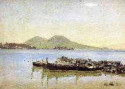 The Bay of Naples with Vesuvius in the Background, Christen Kobke